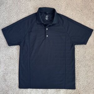 Men's Black Performance Polo - Moisture-Wicking Short Sleeve